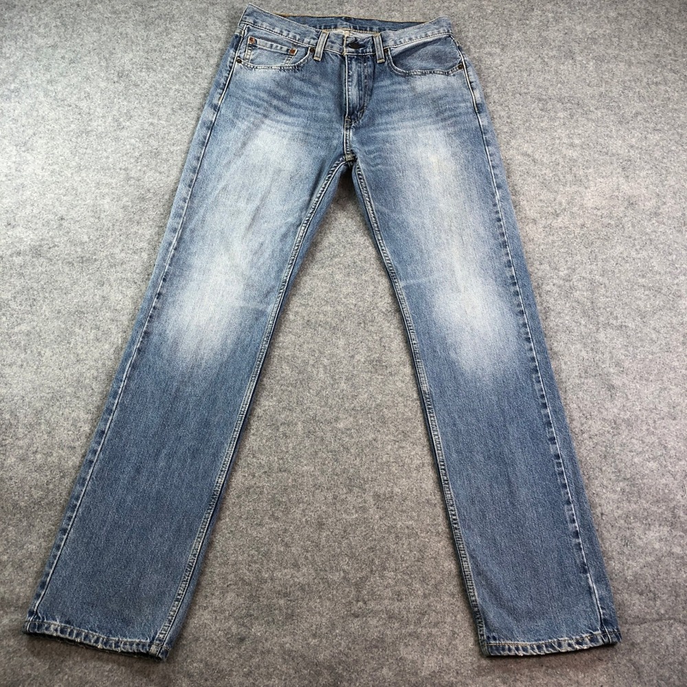 Levis 505 Mens Jeans 31x34 Straight Leg Blue Medium Wash Regular Fit Denim